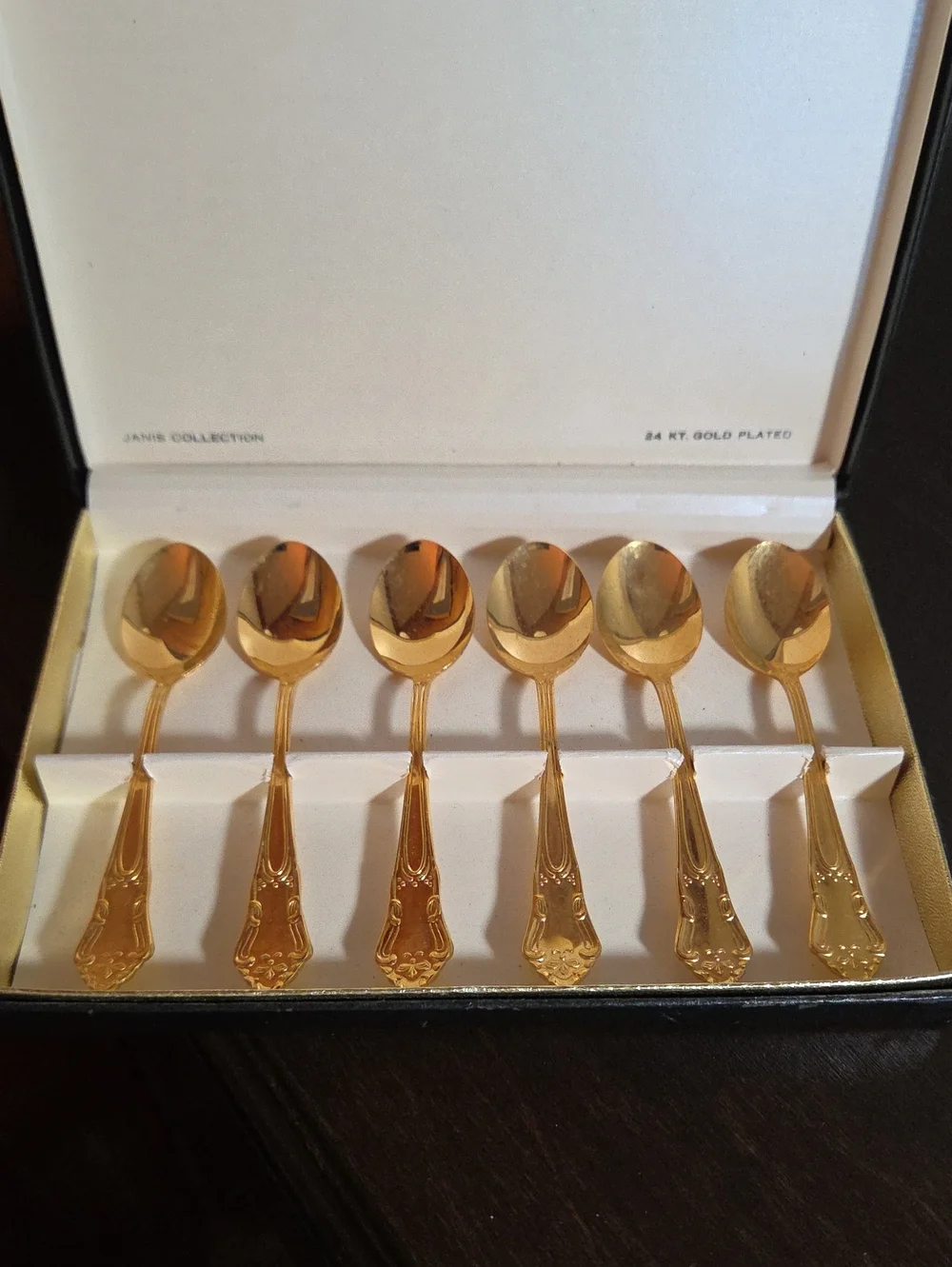 Janis Collection 24K Gold Plated Demitasse Spoons
